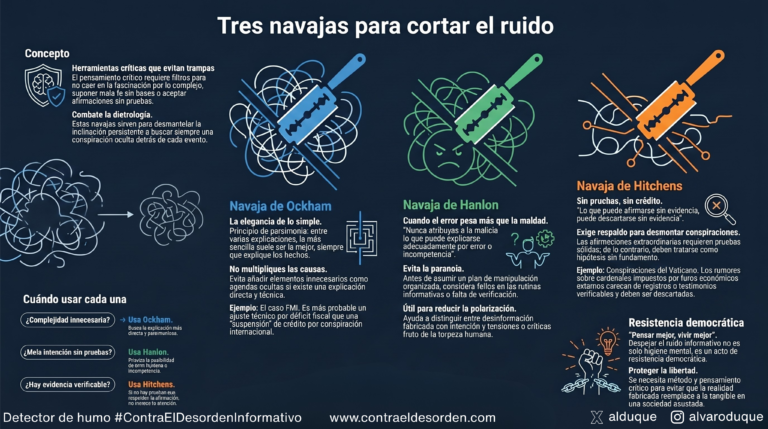 Tres navajas contra el ruido